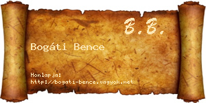 Bogáti Bence névjegykártya